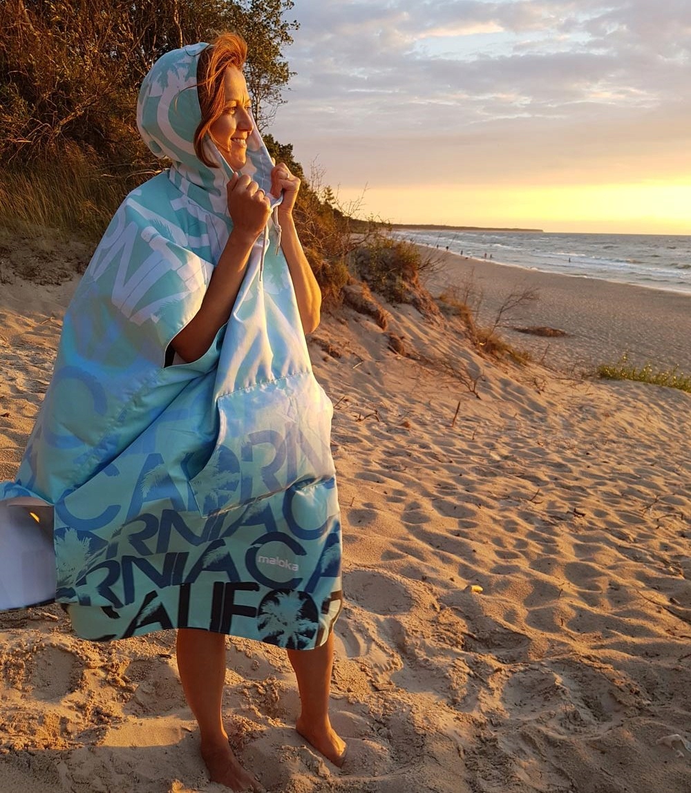 Poncho surf kite plażowe sportowe dla dorosłych Marka Malokee