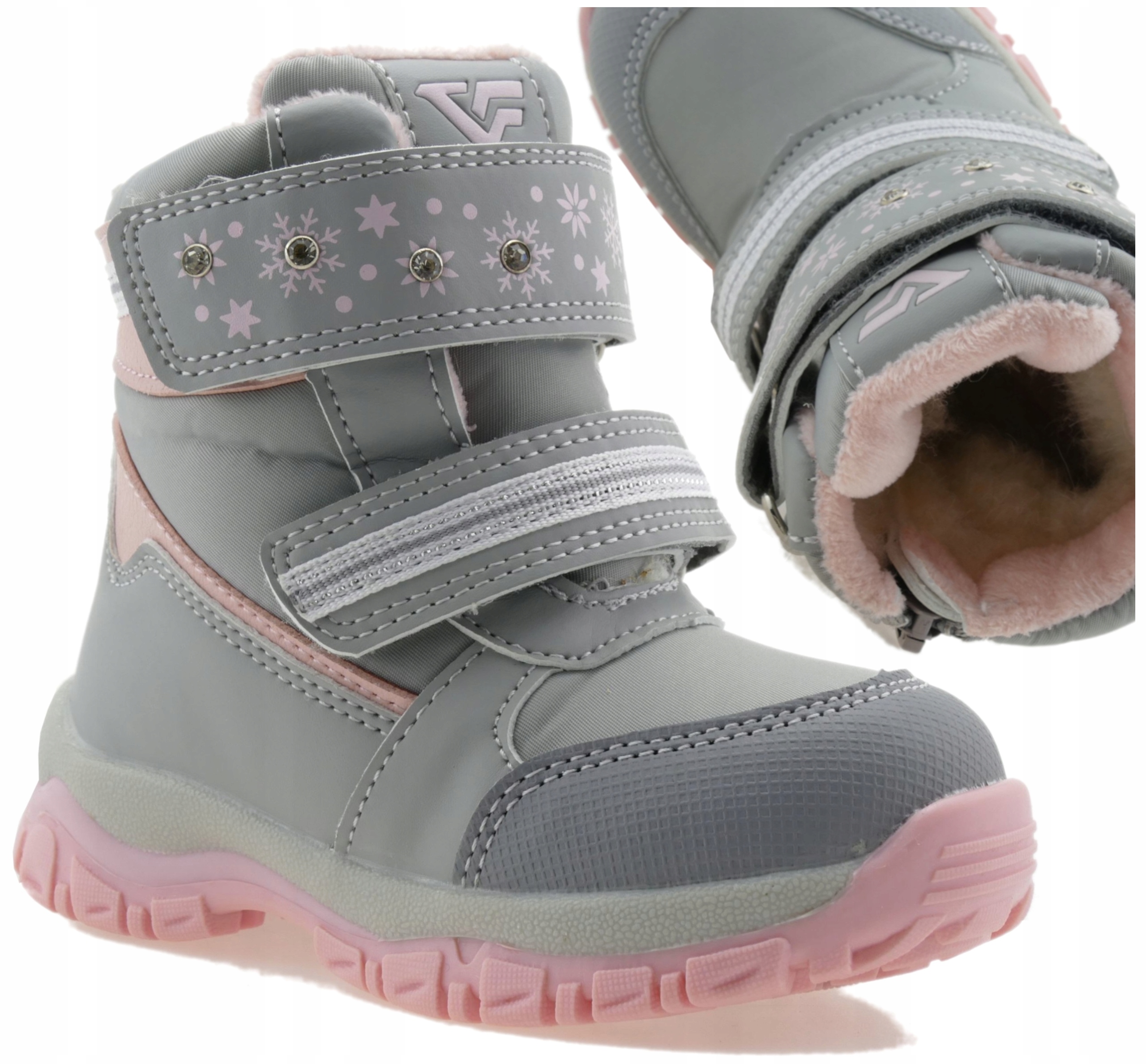 

Buty Zimowe Dziewczęce Ocieplane Śniegowce 23