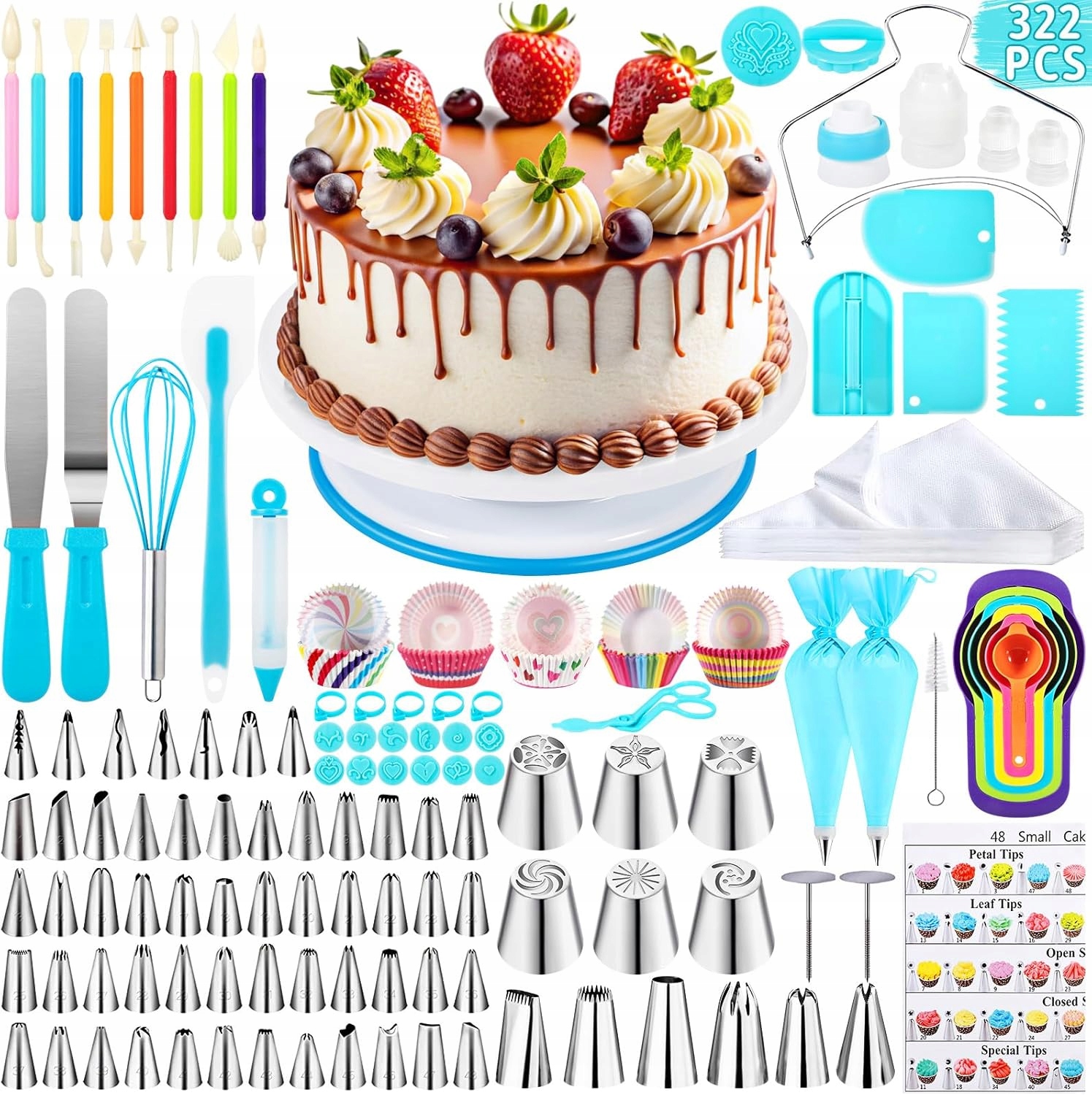 Levně Akcesoria Pro Výrobu Dortů, Kompletní Sada 322 Kusů Do Kuchyně