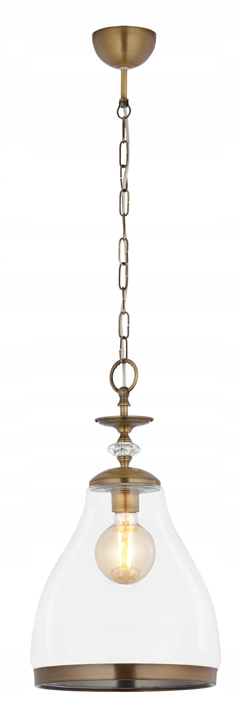 Závěsná lampa Isla PatinaTransparentní skleněné stínítko 1xE27 29 cm Stropní