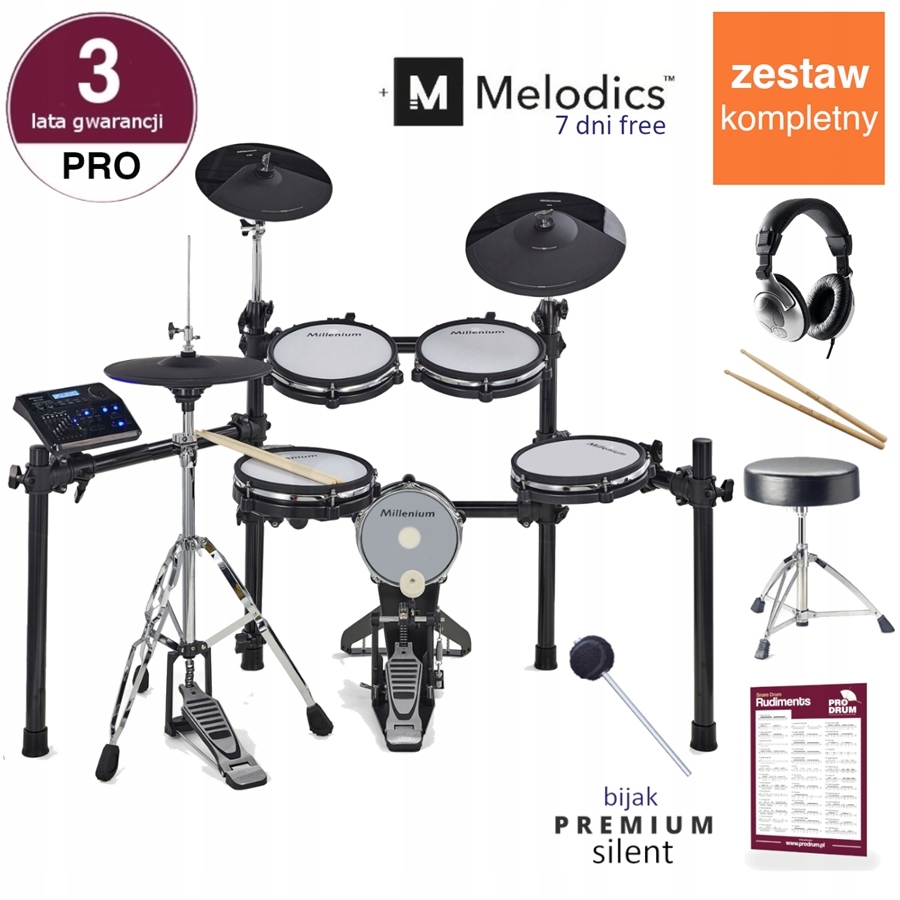 Perkusja Millenium 750 X-Mesh Set Full Pack