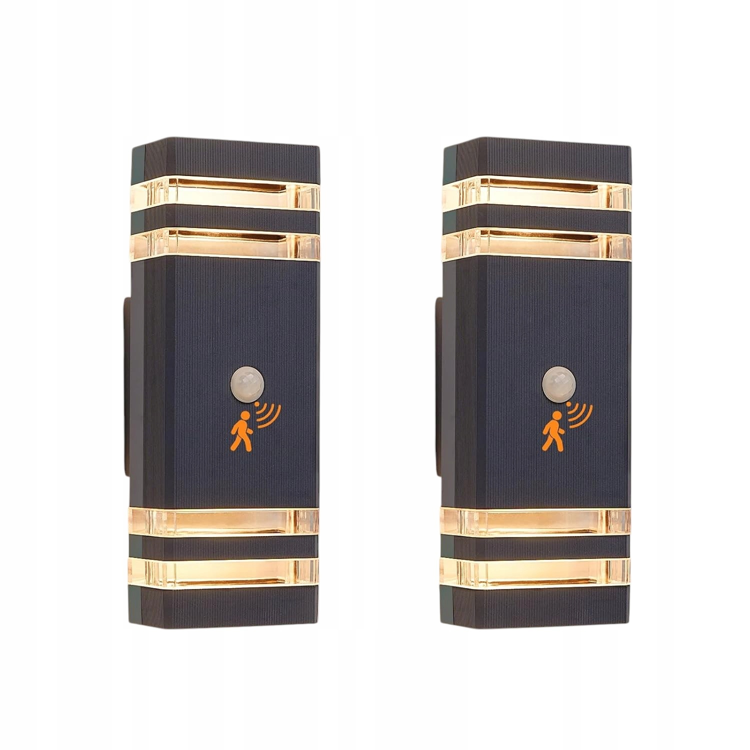 Celavy vonkajšie Led nástenné svietidlo s snímačom pohybu IP65 GU10 antracit 2 ks