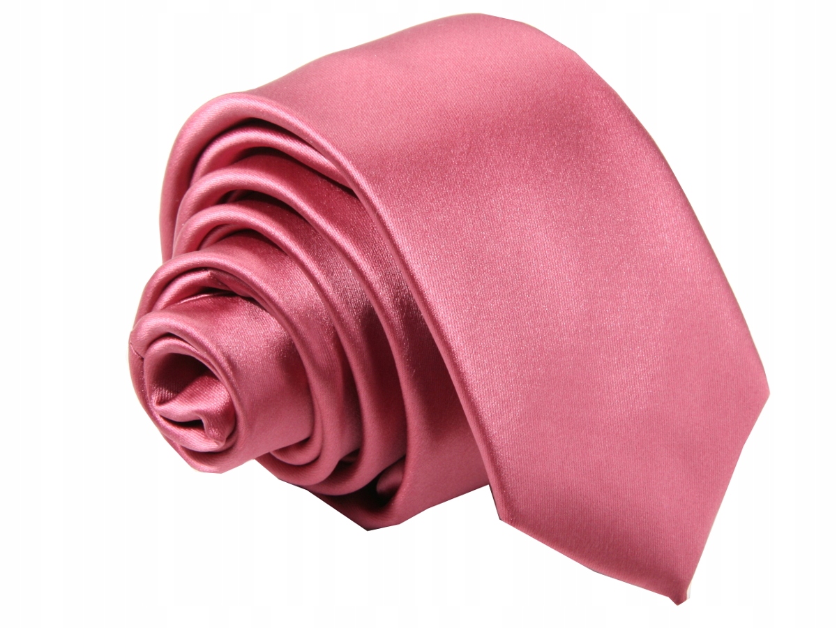 KRAWAT GŁADKI RÓŻOWY
