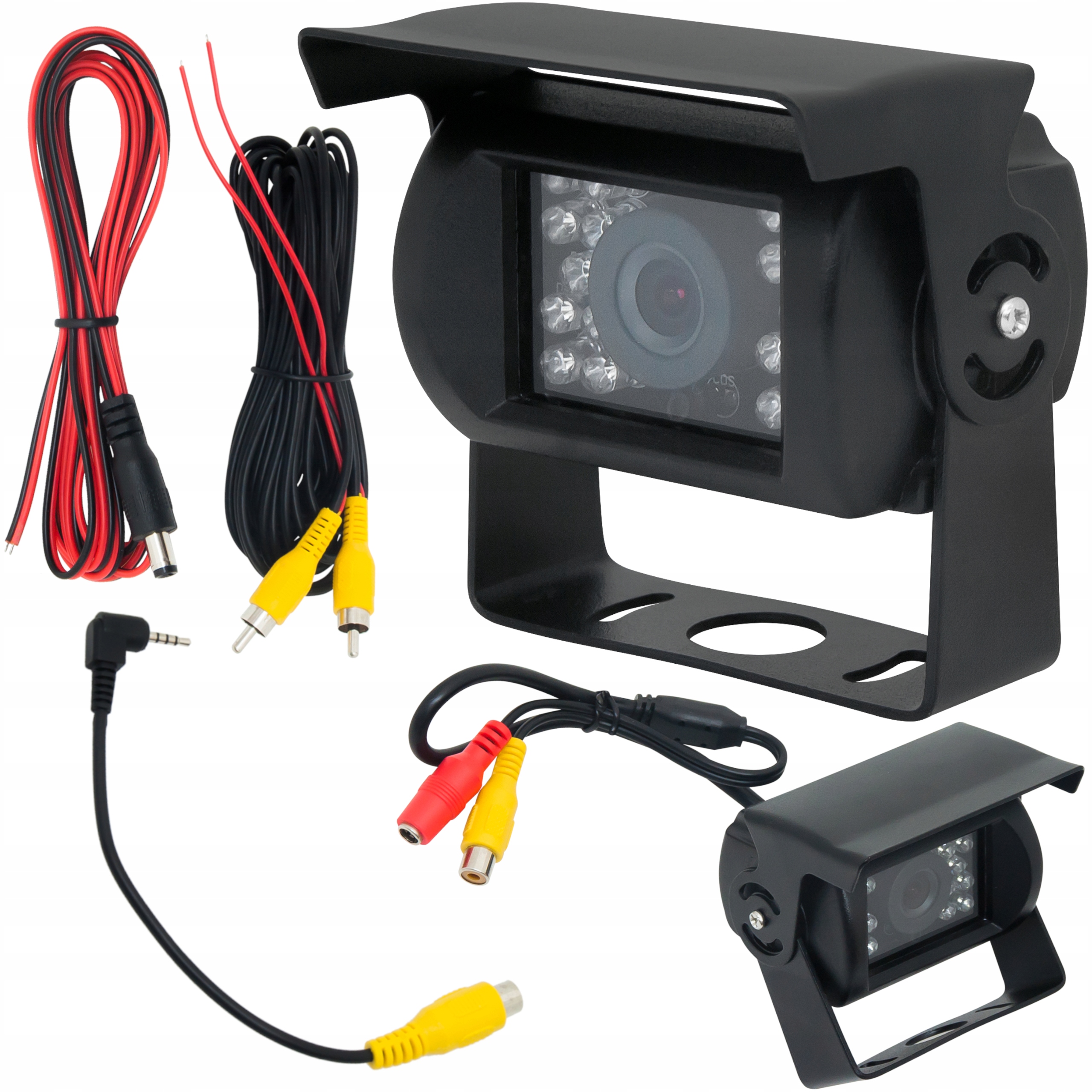 2x KAMERA COFANIA PODCZERWIEŃ 12V 24V 18 DIOD TIR BUS MONITOR 7 CALI 15M Przekątna wyświetlacza 7