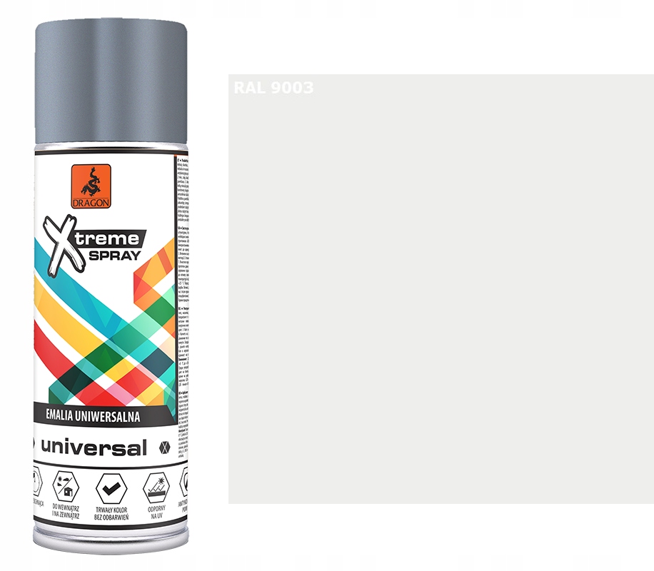 Emalia Farba SUPER SPRAY 400ml BIAŁY POŁYSK 9003