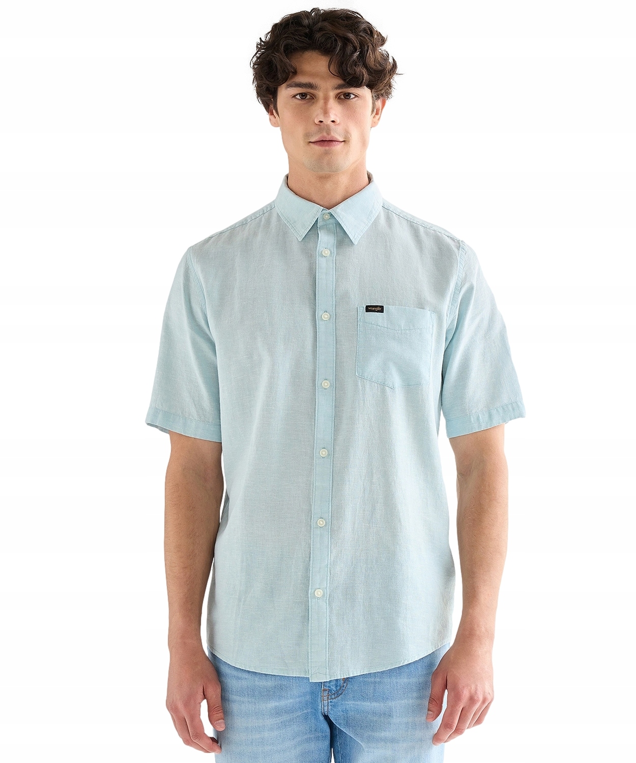 Košile Wrangler Ss 1 Pkt Shirt 112378046 Forget Me Not L