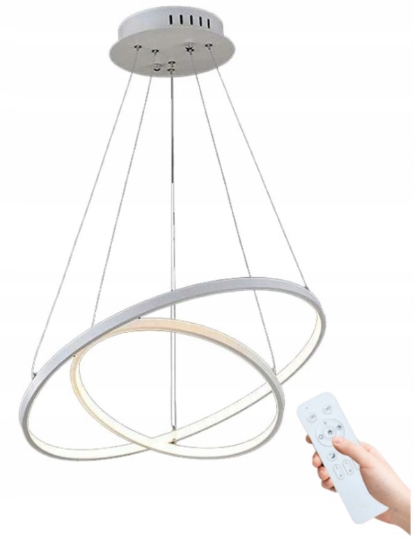Lampa Wisząca Led 2 Ringi Sufitowa żyrandol 74W
