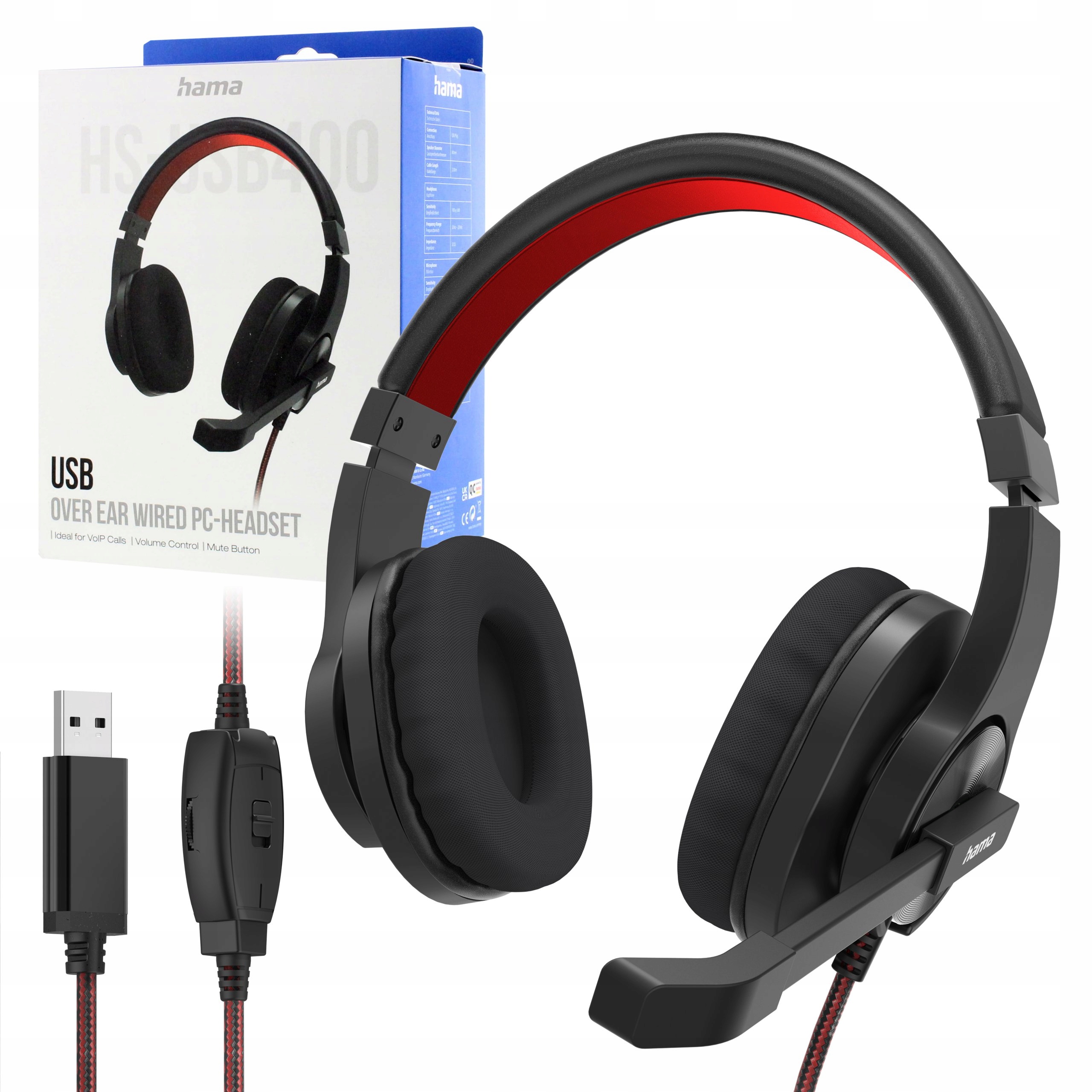 Hama Słuchawki Komputerowe HS-USB400