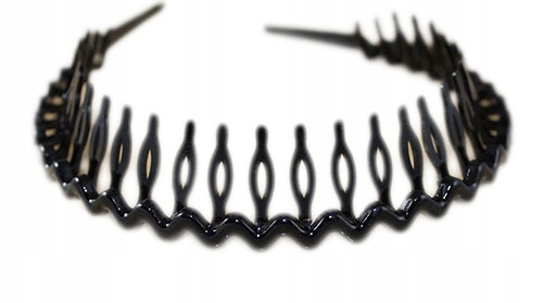 

-margut- Opaska z grzebykiem grzebień Fala czarna