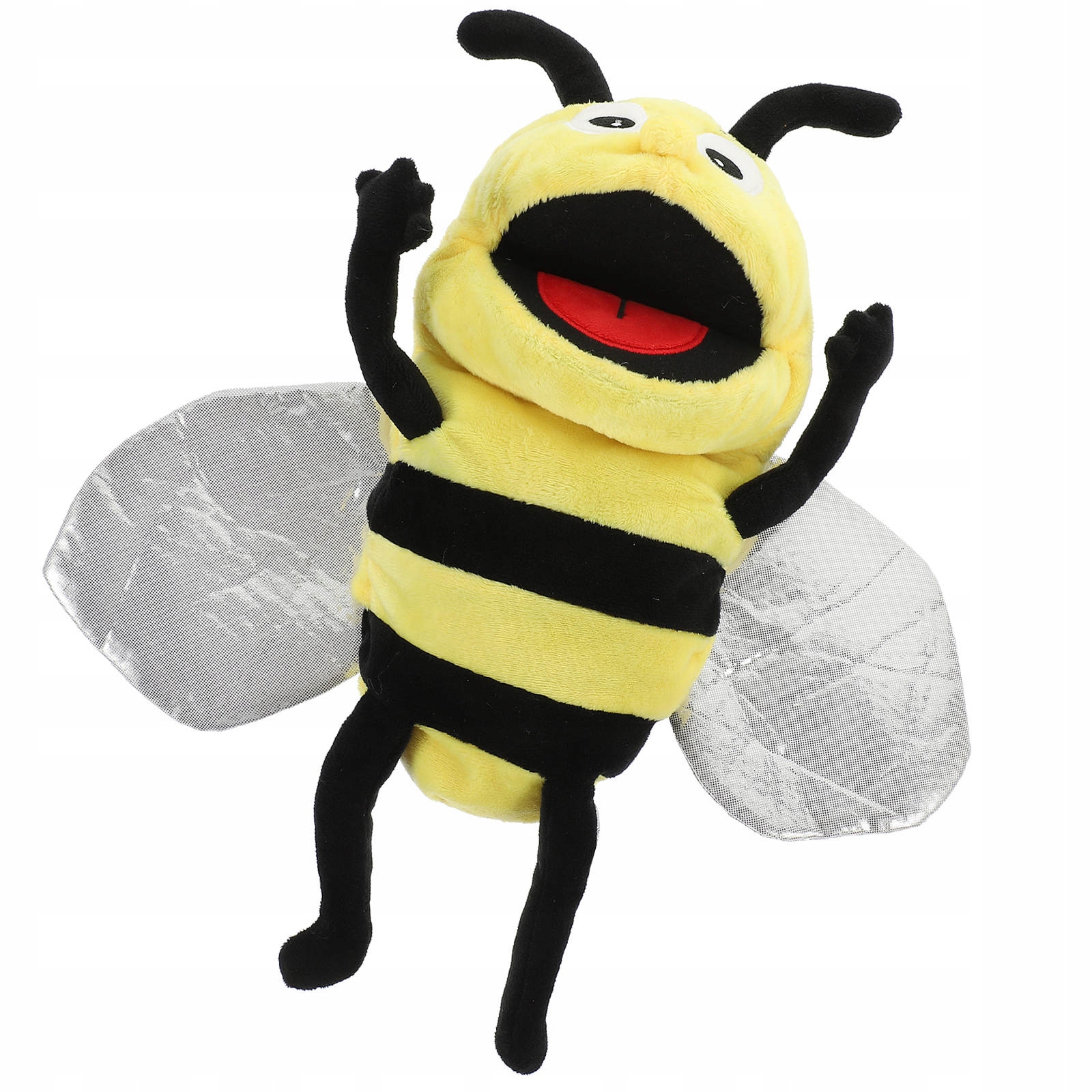 KOLOROWA PLUSZOWA PACYNKA PSZCZÓŁKA DO ZABAW W DOMU
