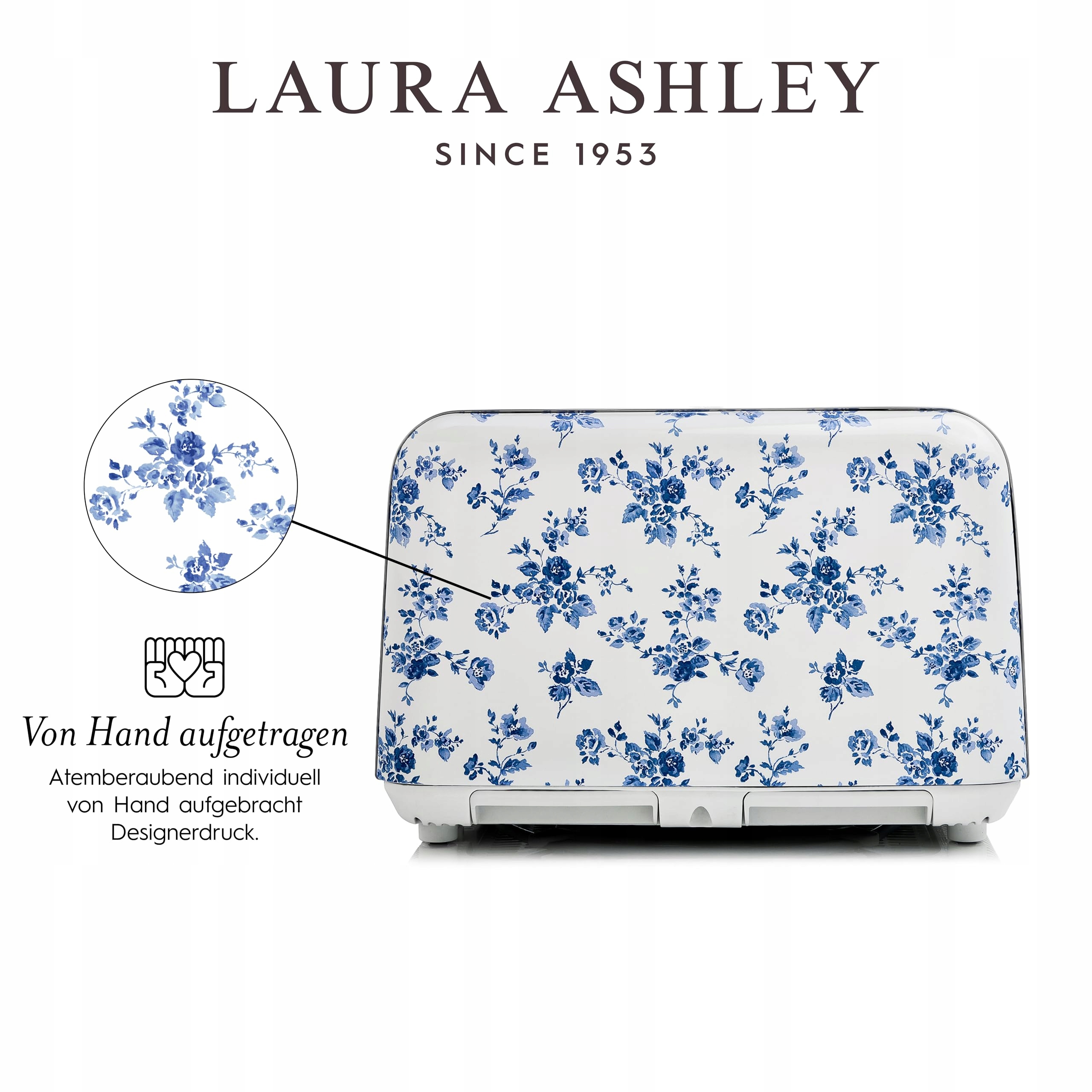 Laura Ashley 4-Slice Toaster: Adjustable, Reheat, Defrost, Vintage Steel — miniatura 4