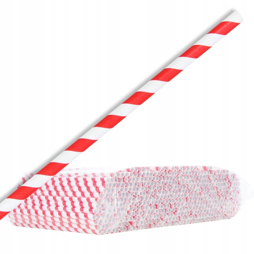 Papierowe patyczki do waty cukrowej 6/270mm - biało-czerwone 500szt. Marka GSG24