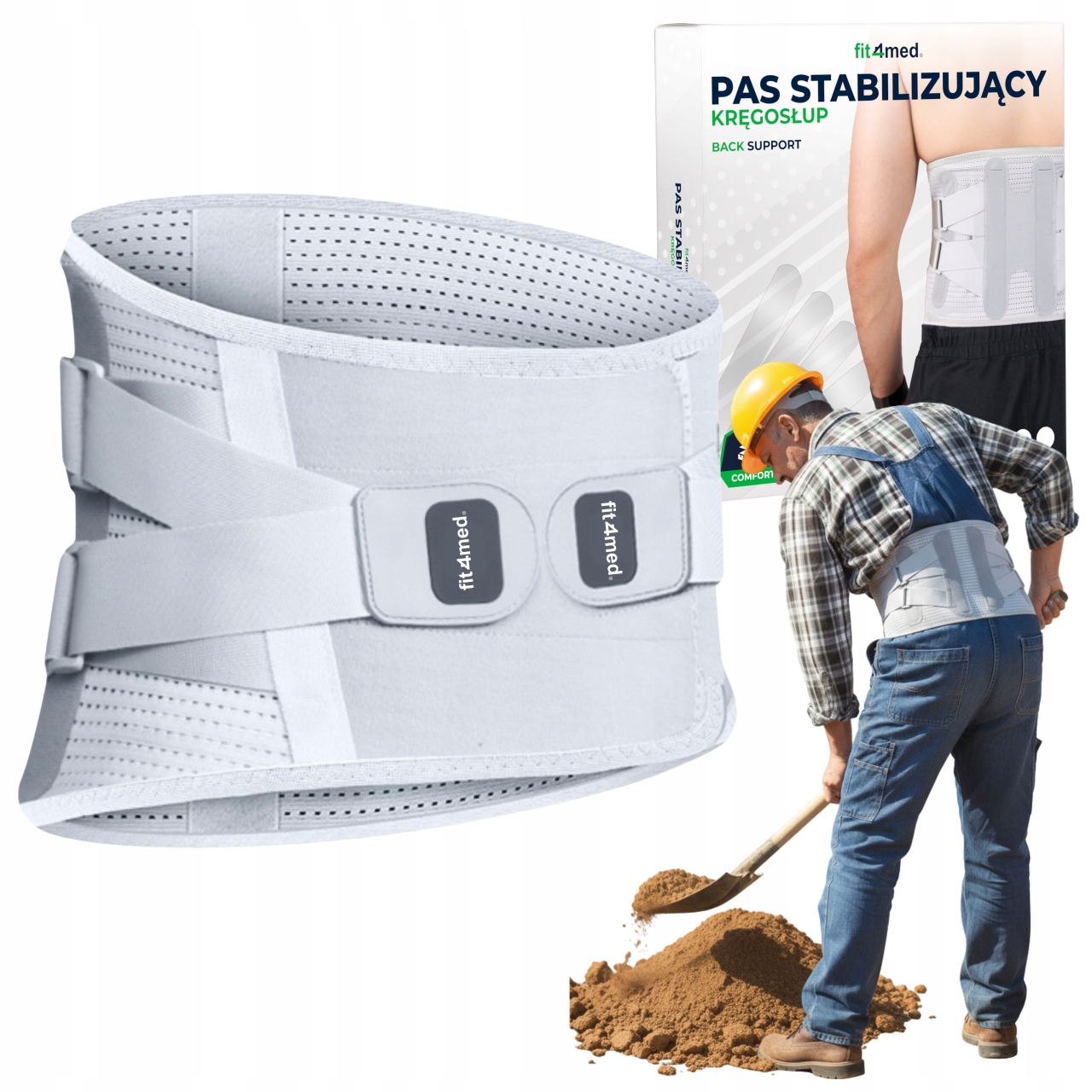 Pás bederní a křížové páteře korzet stabilizující diskopatii, bolesti zad