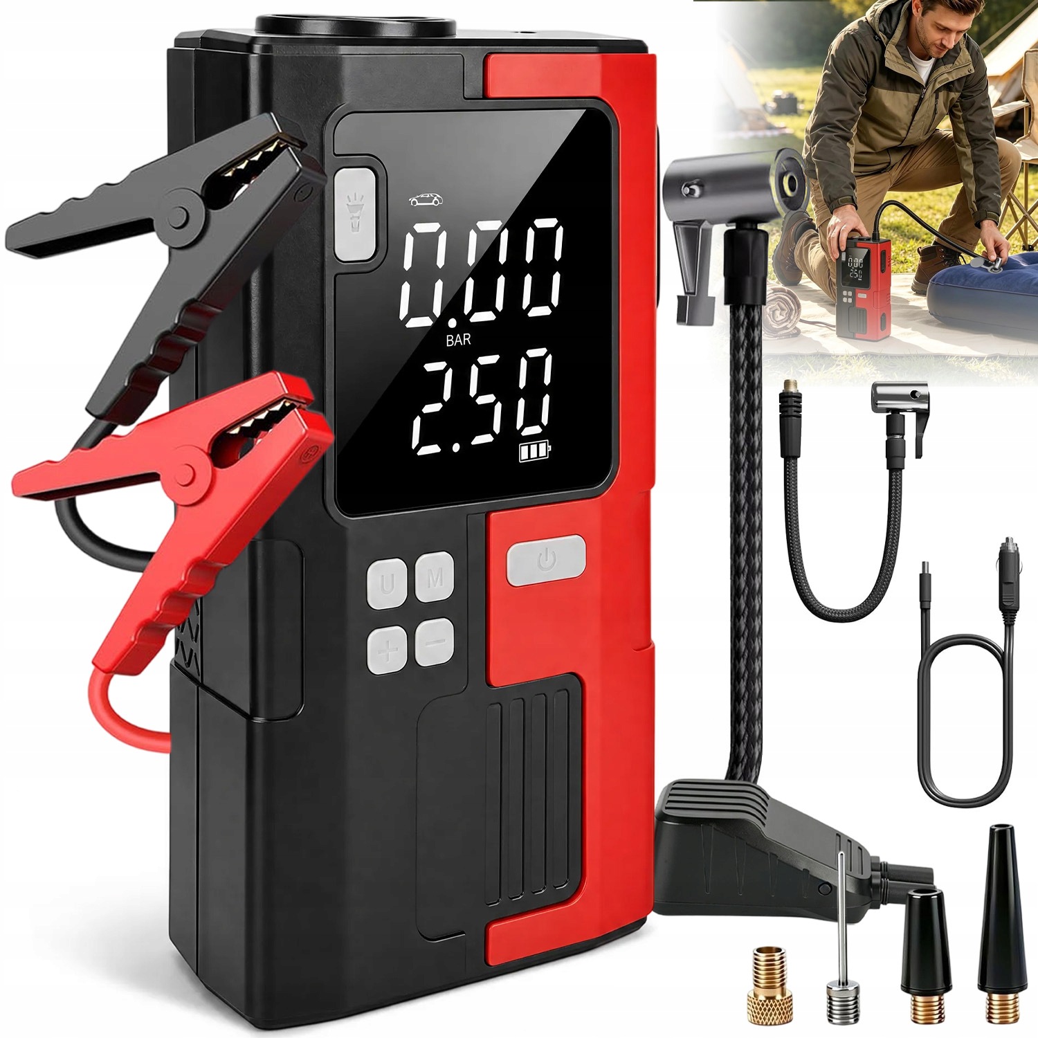 Štartovacie Zariadenie Spúšťanie Powerbank Booster Car Jump Starter 6000MAH
