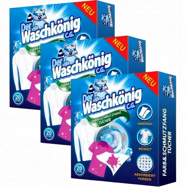 

Zestaw chusteczek wyłapujących kolor Waschkonig De