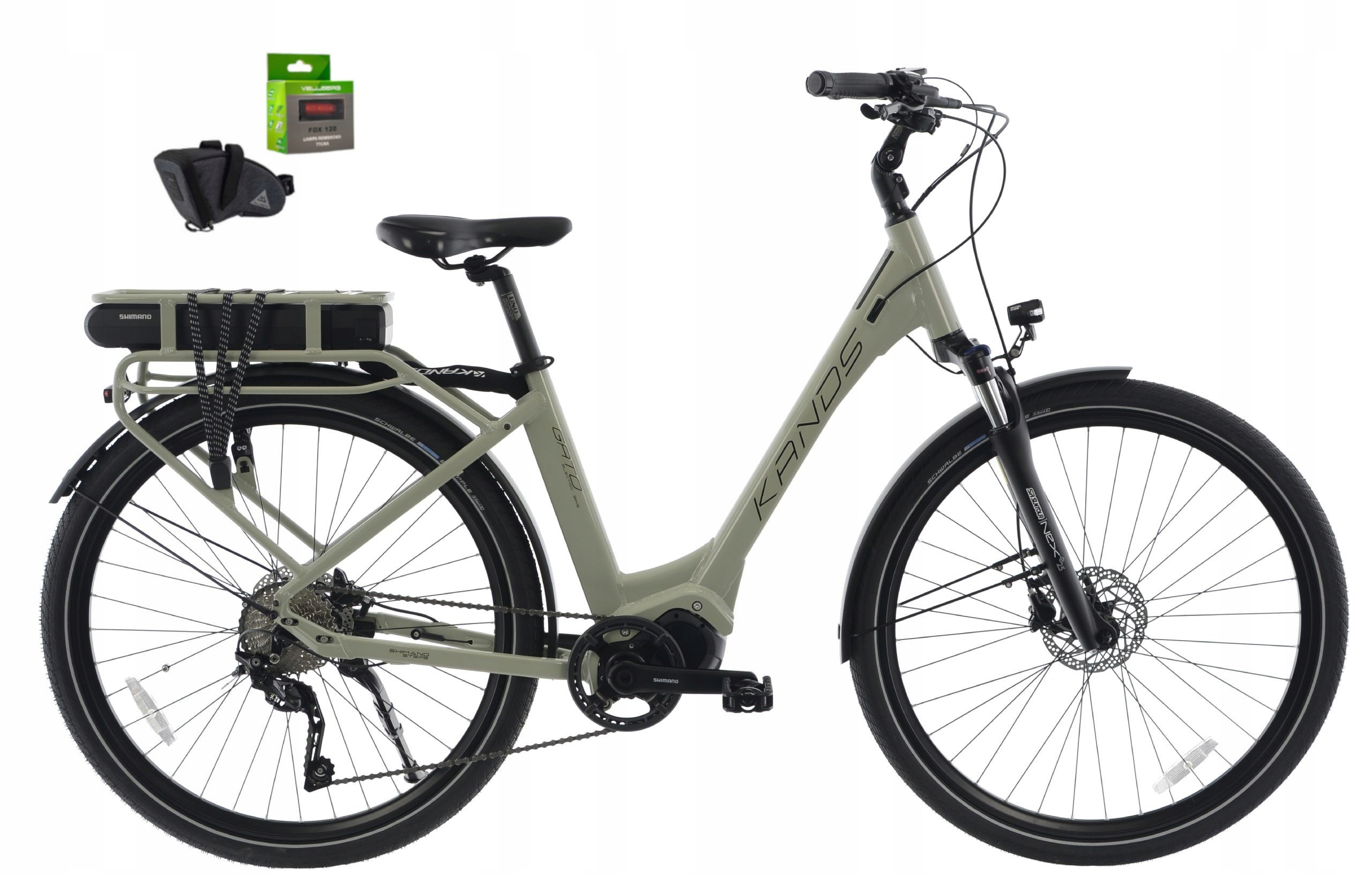 Rower elektryczny 28 Kands Gato E-bike Steps Deore 2HT hydr. D pistacja poł