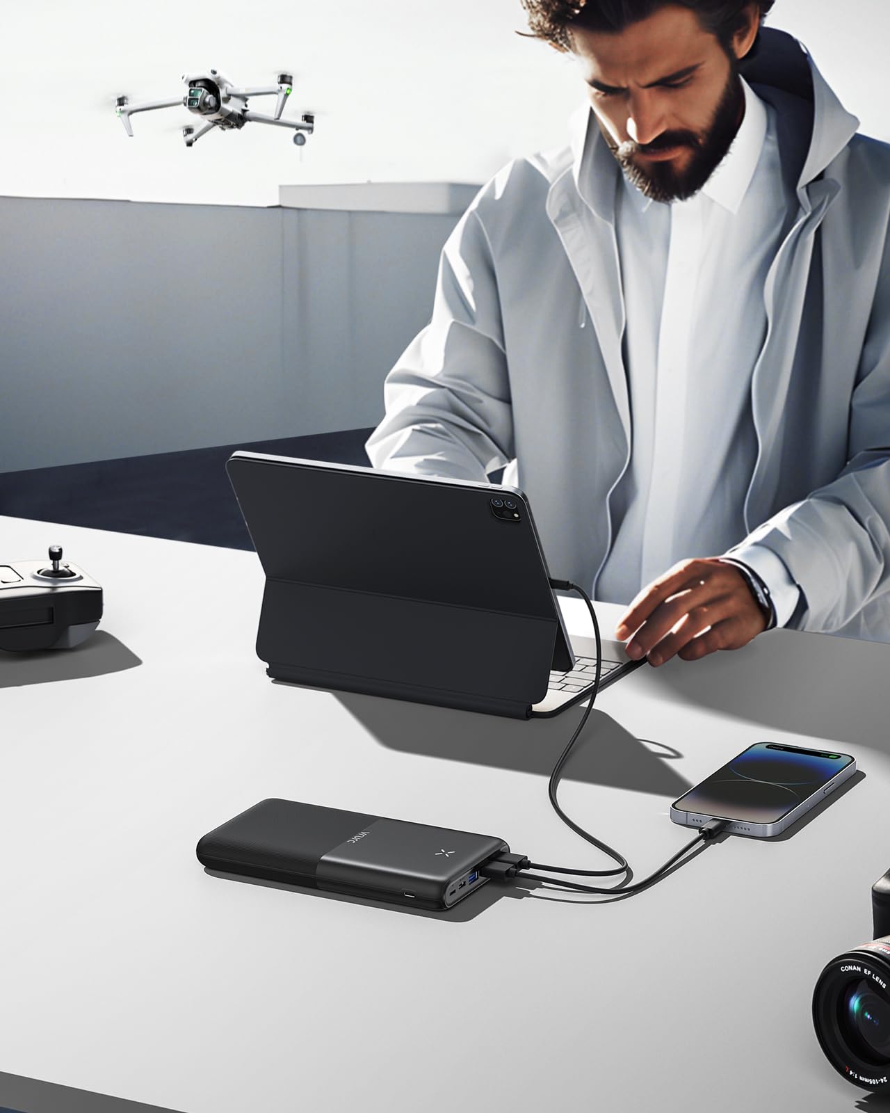 VRURC Power Bank 30000mAh Szybkie Ładowanie USB C dla iPhone — miniatura 8