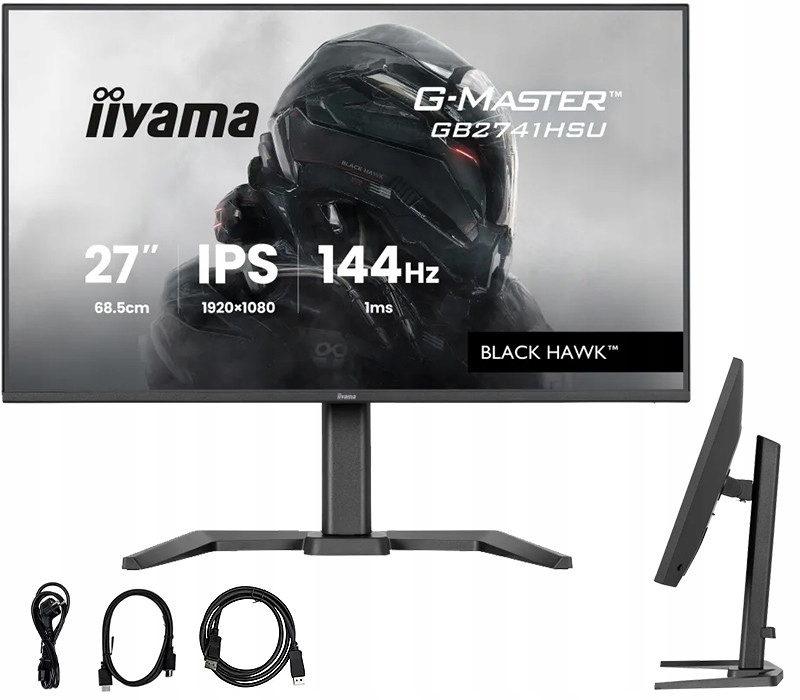 Monitor iiyama G-Master GB2741HSU-B1 Black Hawk 27" Ips Led 144Hz 1ms /hdmi,
