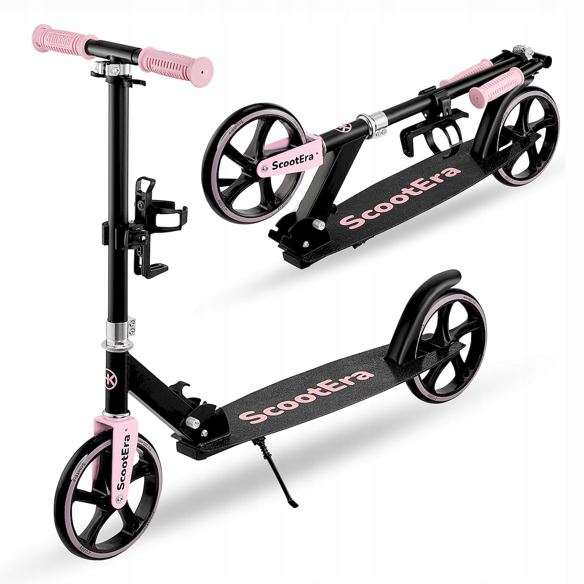 Hulajnoga Dla Dzieci Różowa Składana Regulowana Duża Lekka Koła 20 CM 6+