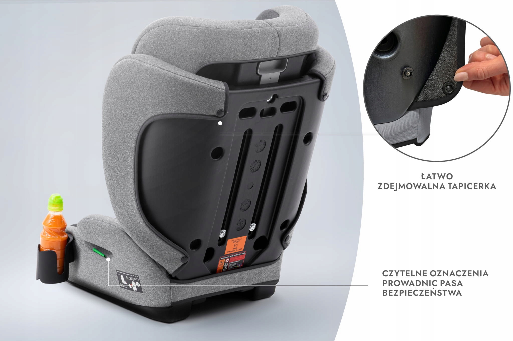 ANTONIO FOTELIK SAMOCHODOWY PODSTAWKA 2w1 I SIZE 100-150 CM R129 Sposób montażu ISOFIX samochodowy pas bezpieczeństwa