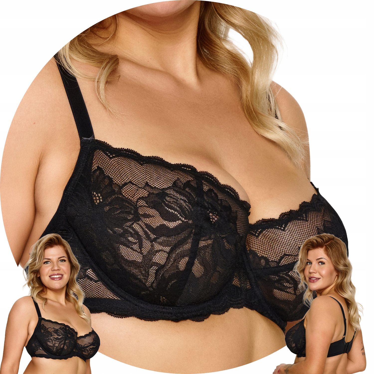 Lupo 2624 Big Podprsenka měkká černá 65N