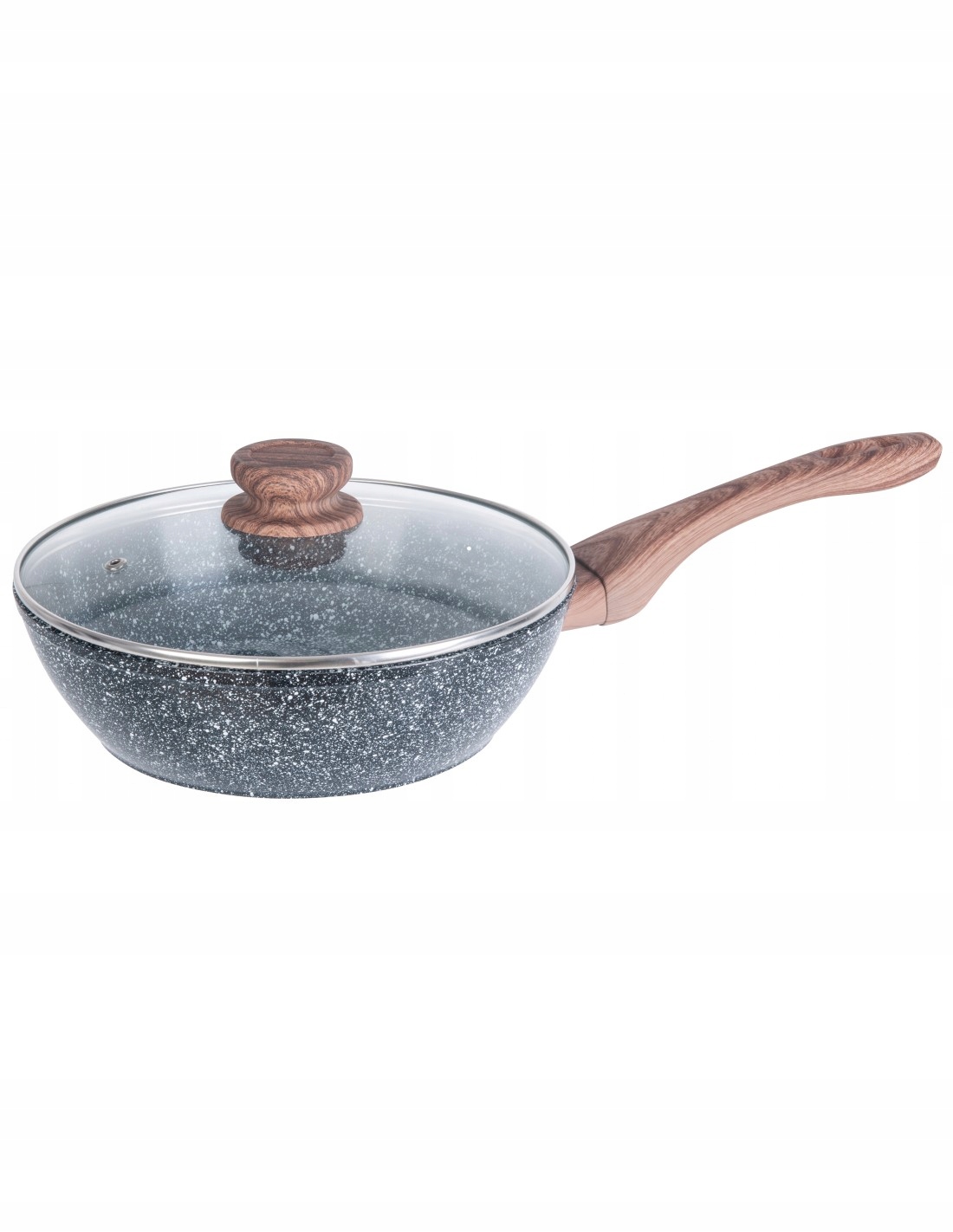 Wok granitowy 24cm granit wood Kinghoff KH-1583