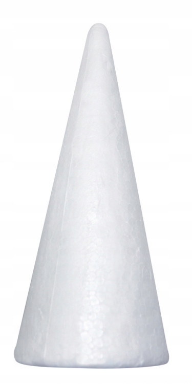 Kužel vánoční stromek polystyren ozdoba dekorace 150 mm 25 ks