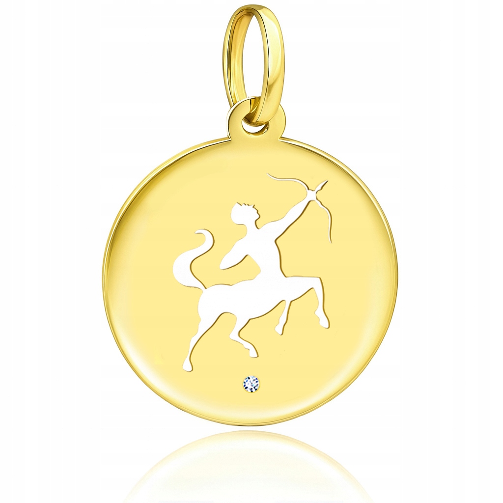 Zlatý přívěsek znamení zvěrokruhu střelec s briliantem Pr. 585