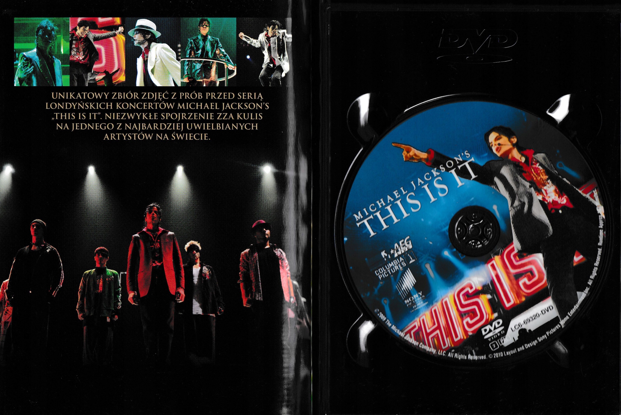 MICHAEL JACKSON THIS IS IT WYDANIE KSIĄŻKOWE 1 DVD Seria BOOKLED VERSION