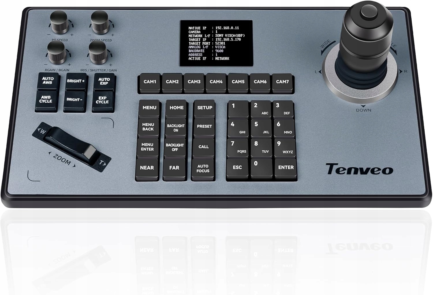 Tenveo KB200 Ptz ovládač s 4D joystickom, podpora PoE Visca Over Ip