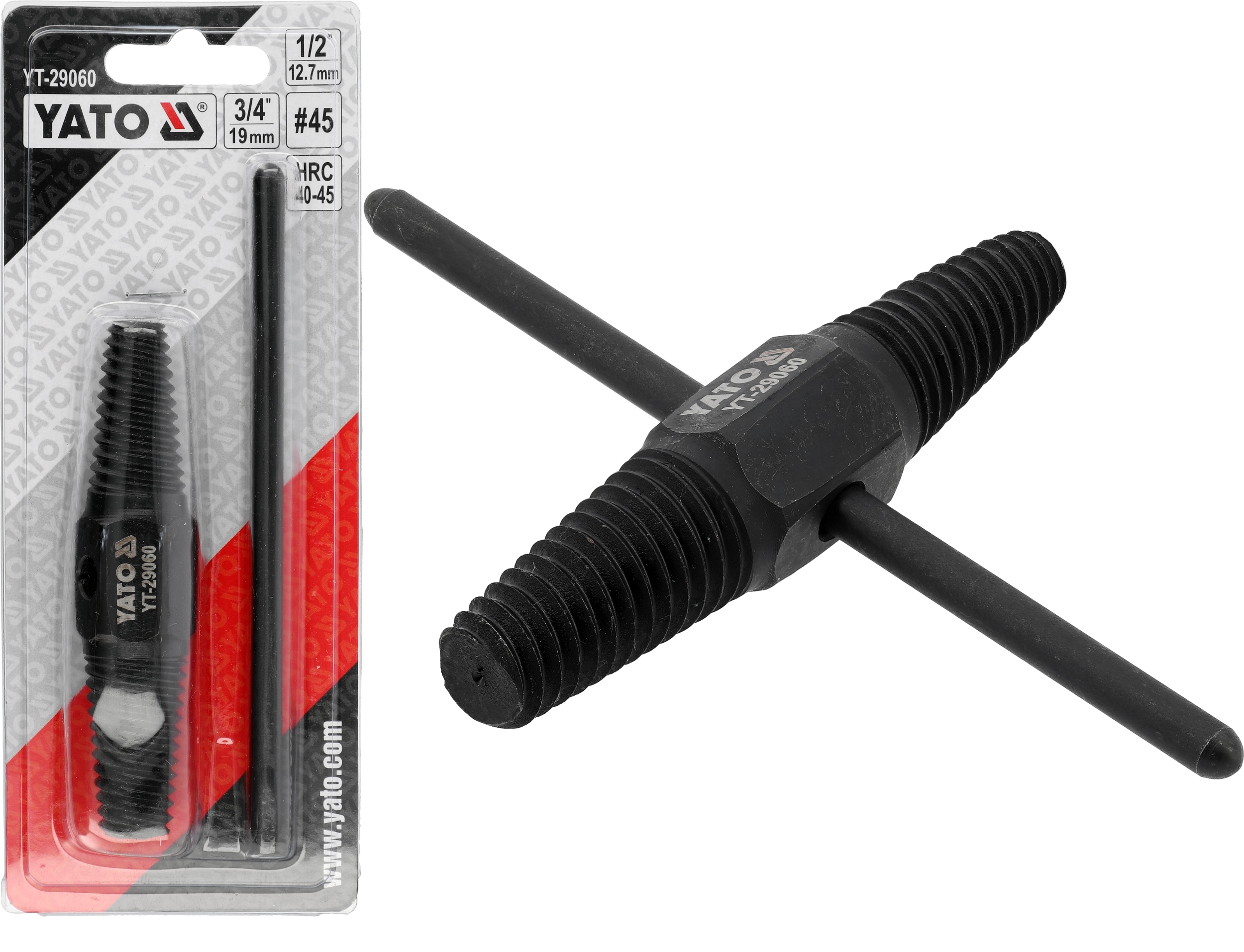 Wykrętak Do Zerwanych Uszkodzonych Zapieczonych Gwintów Rur 1/2" 3/4" Yato