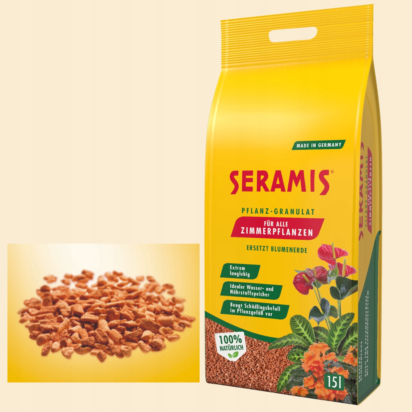 PODŁOŻE SERAMIS DO ROŚLIN DONICZKOWYCH 15L Marka Westland