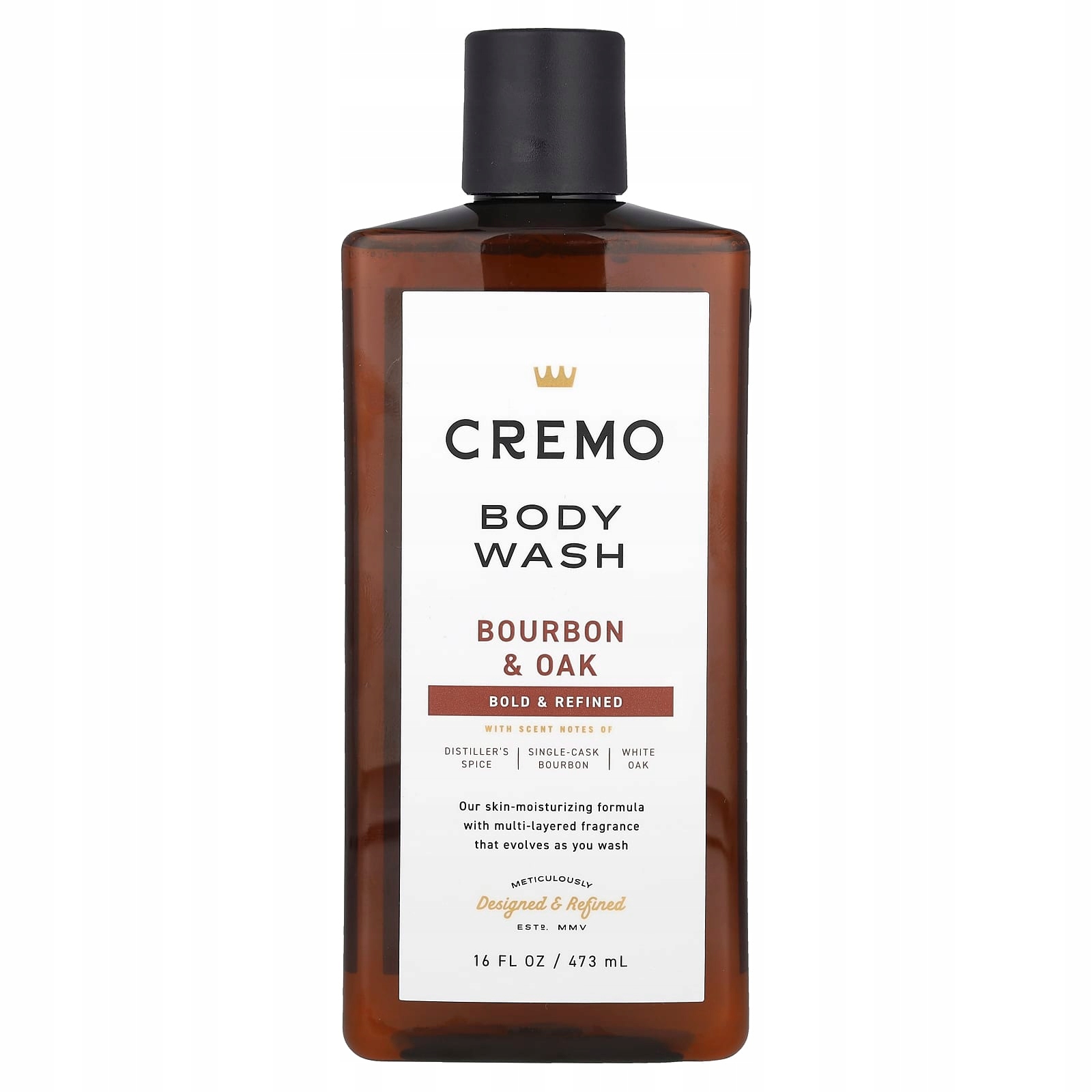 Cremo, Gel na mytí těla All Season, č., Bourbon a dub, 473 ml