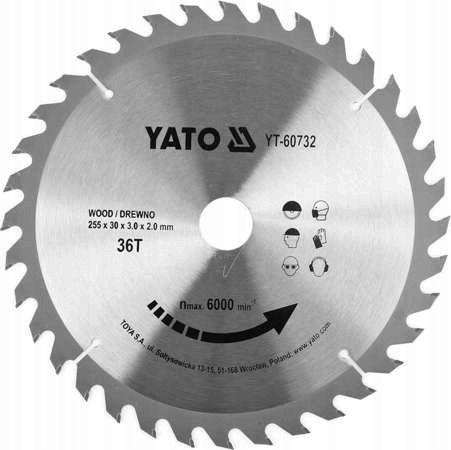 PIŁA UKOŚNICA PILARKA UKOŚNA YATO 255mm + TARCZE Cechy dodatkowe laserowy wskaźnik linii cięcia