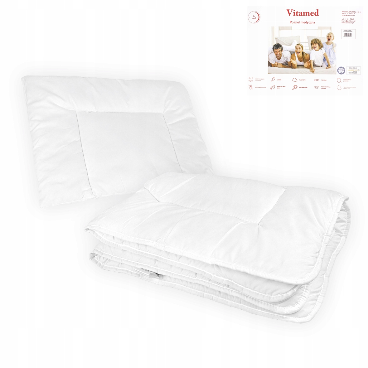 

Kołdra Poduszka antyalergiczna Vitamed 100x135