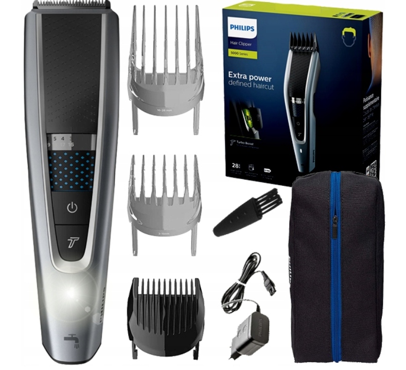 Maszynka do włosów strzyżenia brody Philips HC5630 nasadki etui wodoodporna