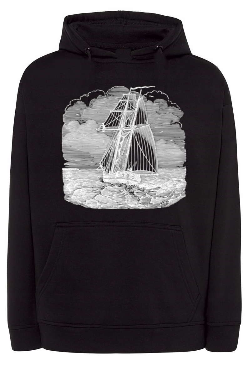 Pánská mikina s krásným potiskem moře Loď vel. 4XL