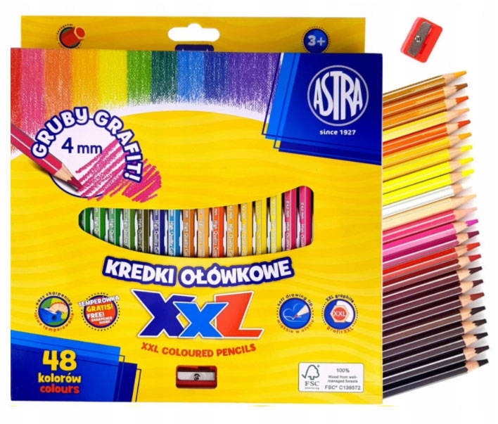 

Kredki ołówkowe hexagonalne Astra