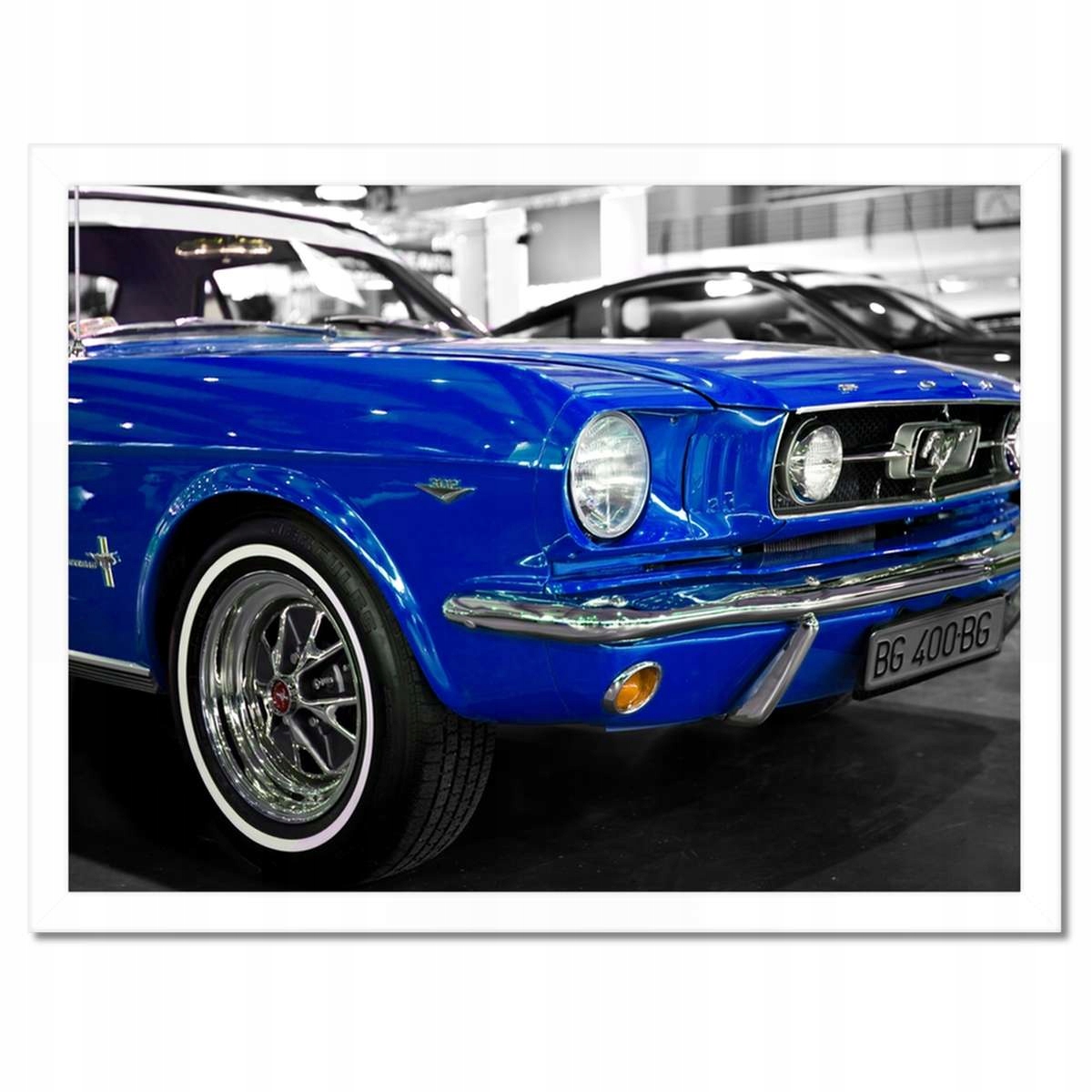 Plakáty v rámu 40x30 Modrý Ford Mustang