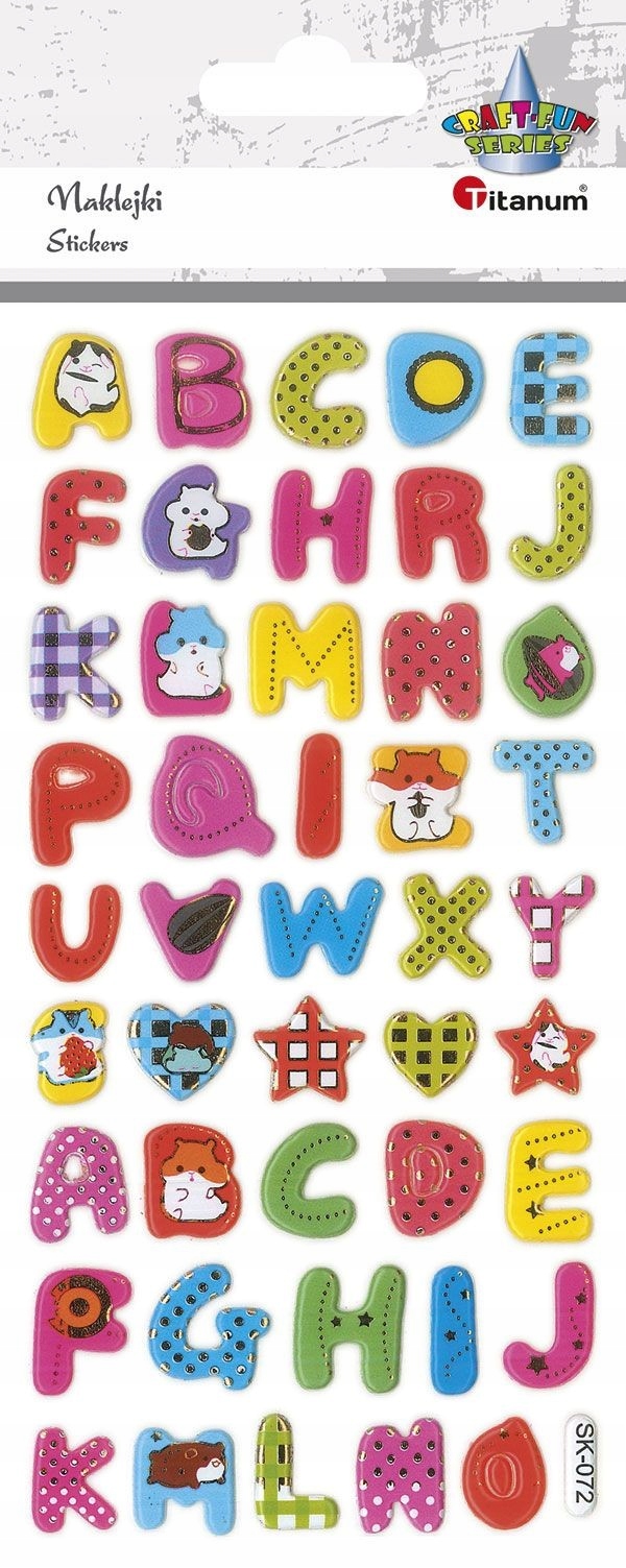 

Naklejki dekoracyjne wypukłe Alfabet 45 szt