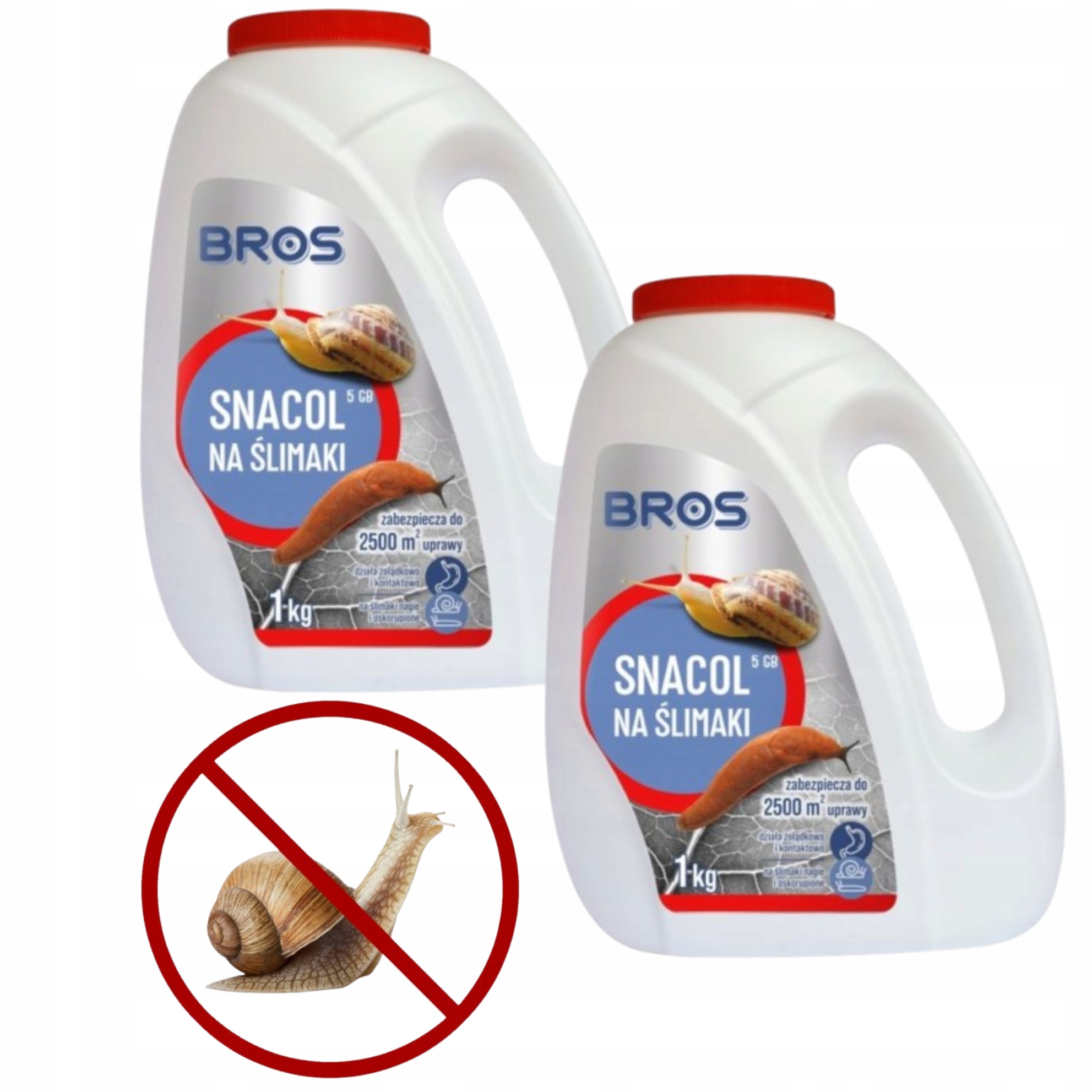 Zestaw Bros Snacol 5GB Środek na ślimaki niebieskie granulki 2kg