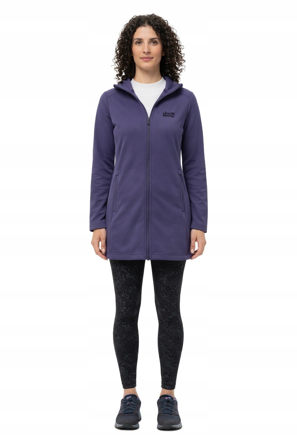 Jack Wolfskin Dlouhá Softshellová Bunda S Kapucí Fialová S I3C