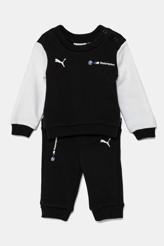 Komplet Dresowy Dziecięcy Puma Bmw Mms Czarno-Biały Bawełna 627524 01 86