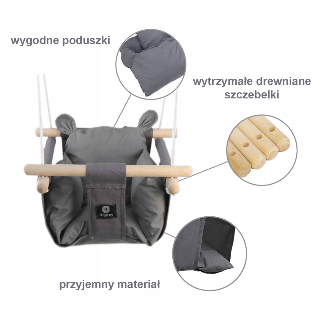 HUŚTAWKA DLA DZIECI OGRODOWA DREWNIANA ALEX Materiał drewno inny