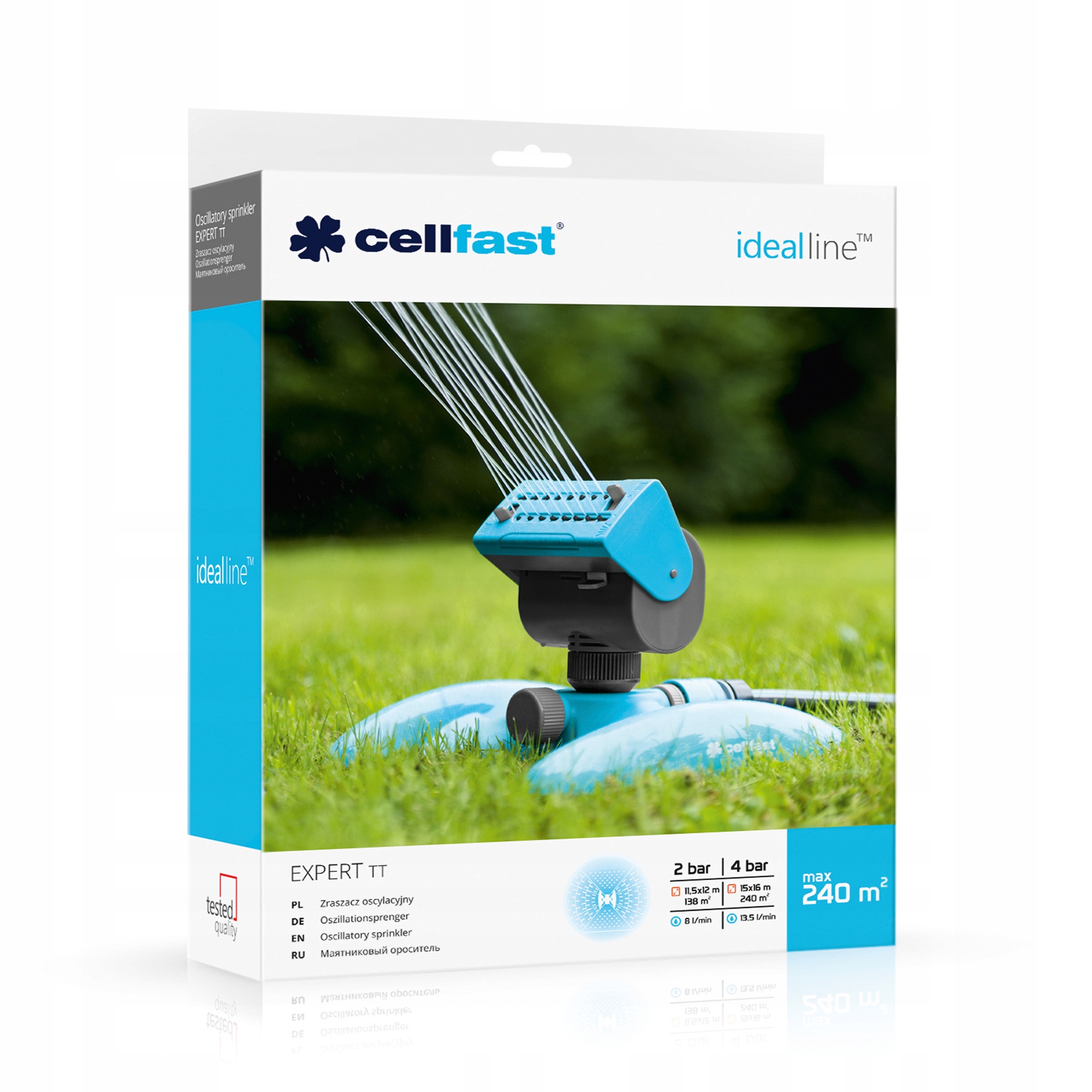 CELLFAST ZRASZACZ OSCYLACYJNY EXPERT IDEAL DO PODLEWANIA 16 DYSZ 52-067 EAN (GTIN) 5901828855344