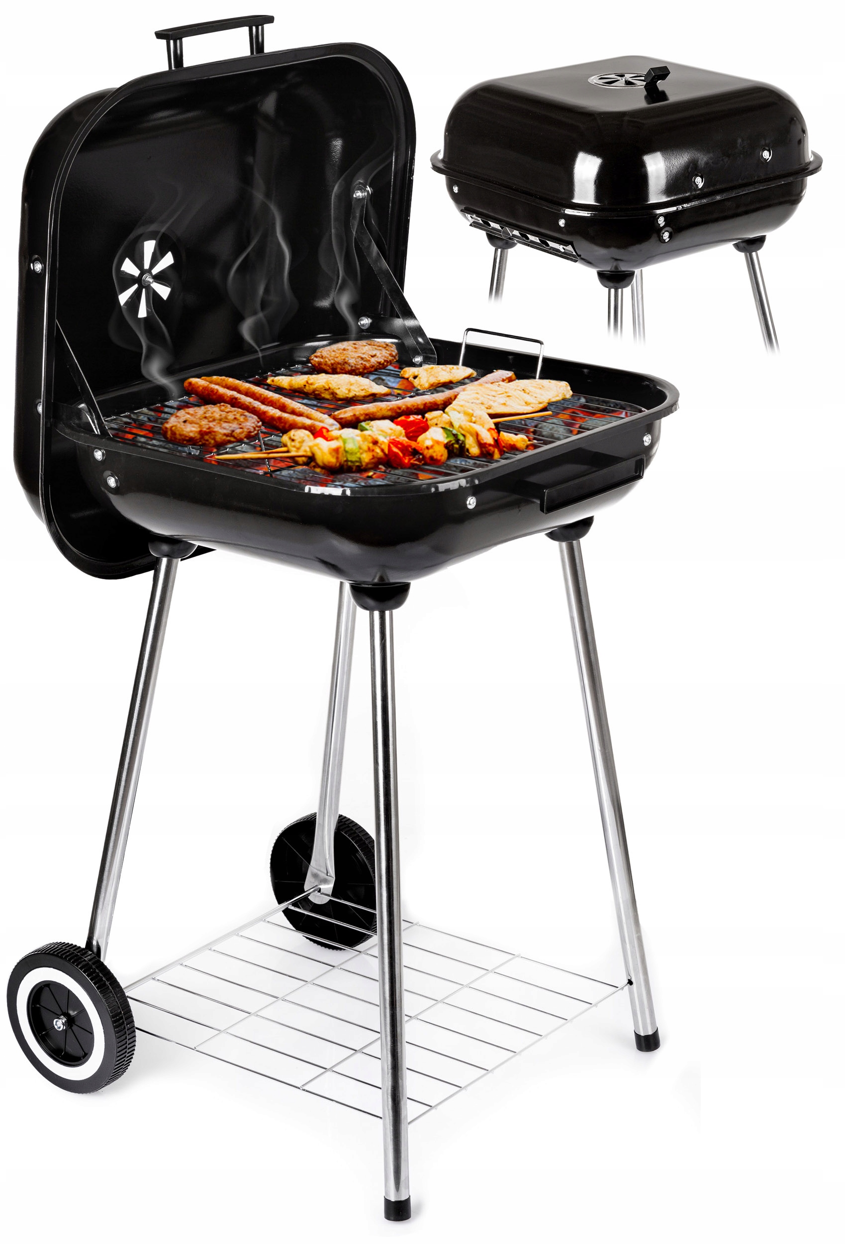 

Grill Gril Węglowy Ogrodowy 2 Kółka Rączka