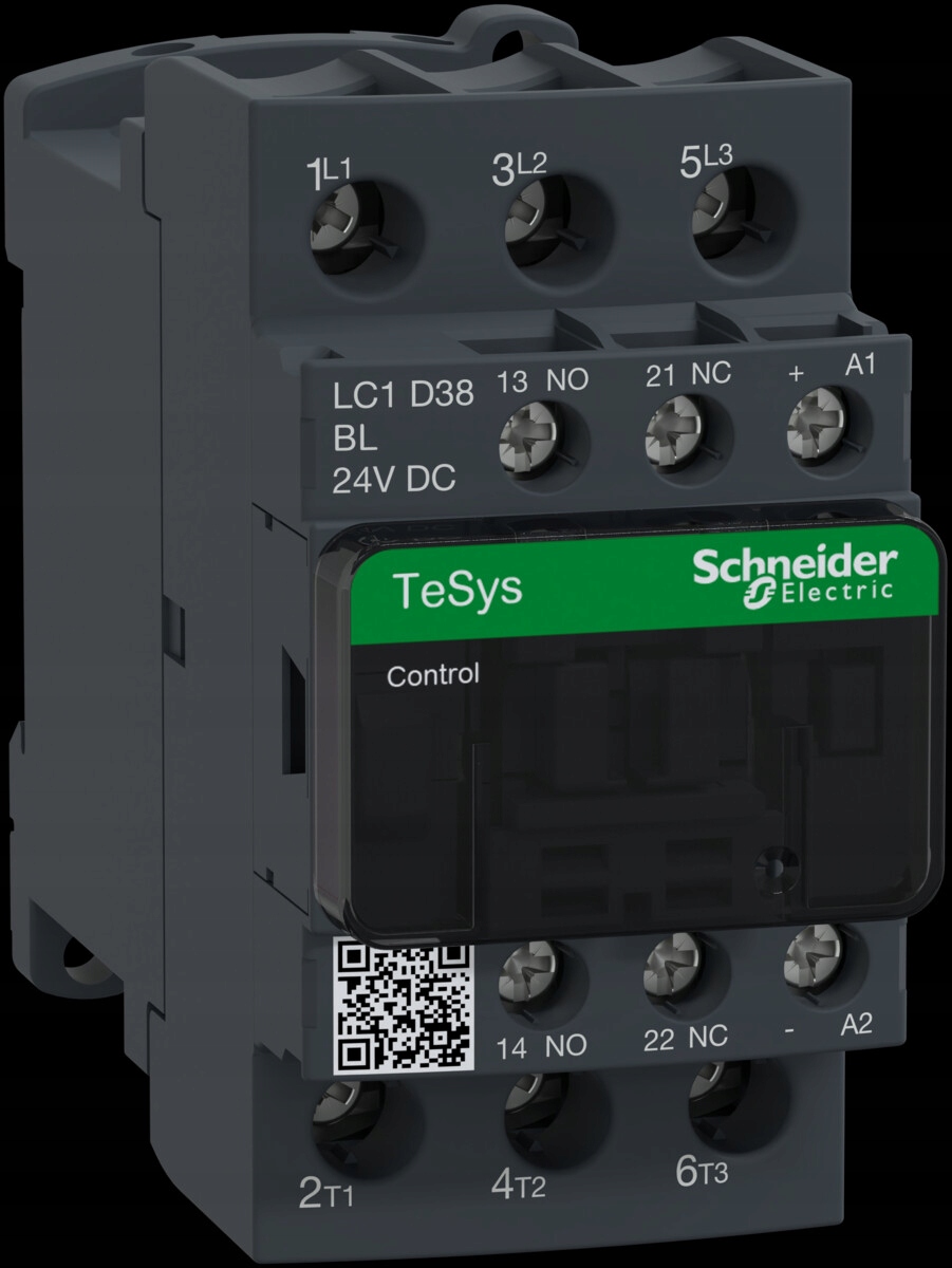 Stykač výkonu TeSys D AC3 38A 3P 1NO 1NC cívka 24VDC s nízkou spotřebou