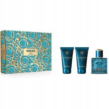 Versace Eros Dárková sada 50 ml Edt, sprchový gel a Eros 50 ml balzám po holení