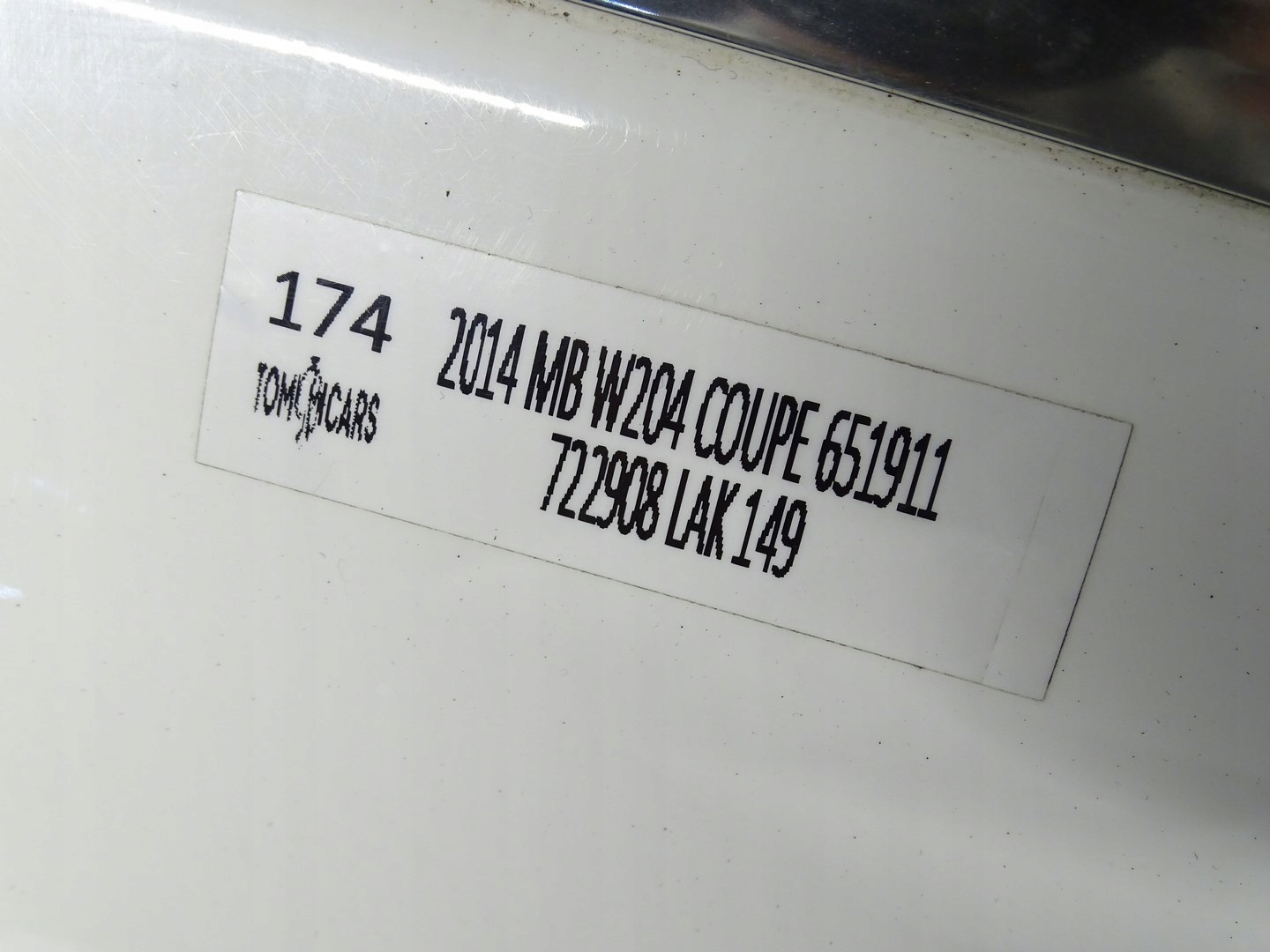 door right right front front MERCEDES W204 C KLASA COUPE LAK 149