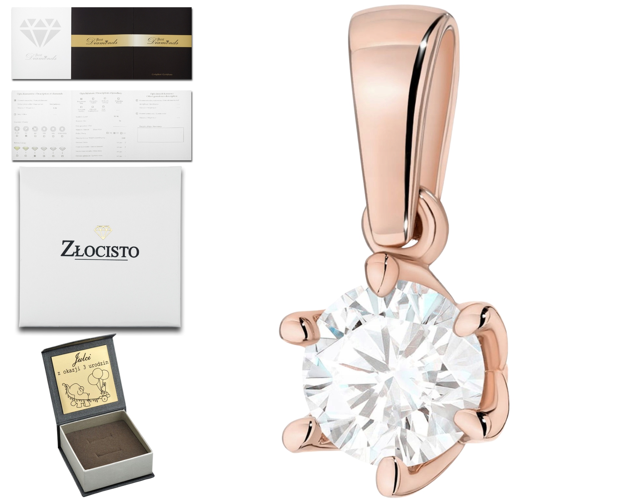 Exkluzivní Přívěsek S Certifikovaným Briliantem 0,50 Ct, Elegantní Lesk